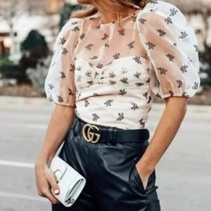 Zara Floral Organza Top!
